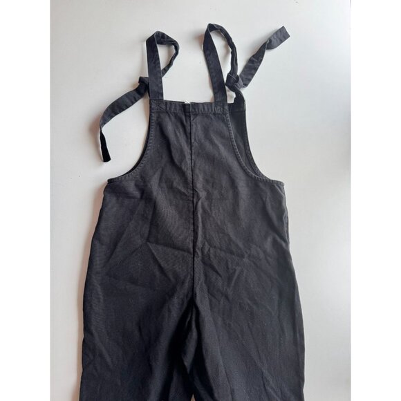 LUCY & YAK Original Black Organic Cotton Canvas Overalls Dungarees, Size 4 - Picture 9 of 13